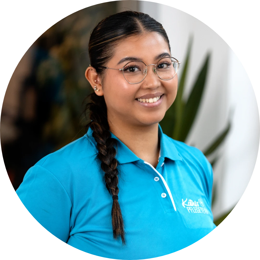 May Auer als Pflegefachkraf und Mentorin bei Kathis Pflegeteam